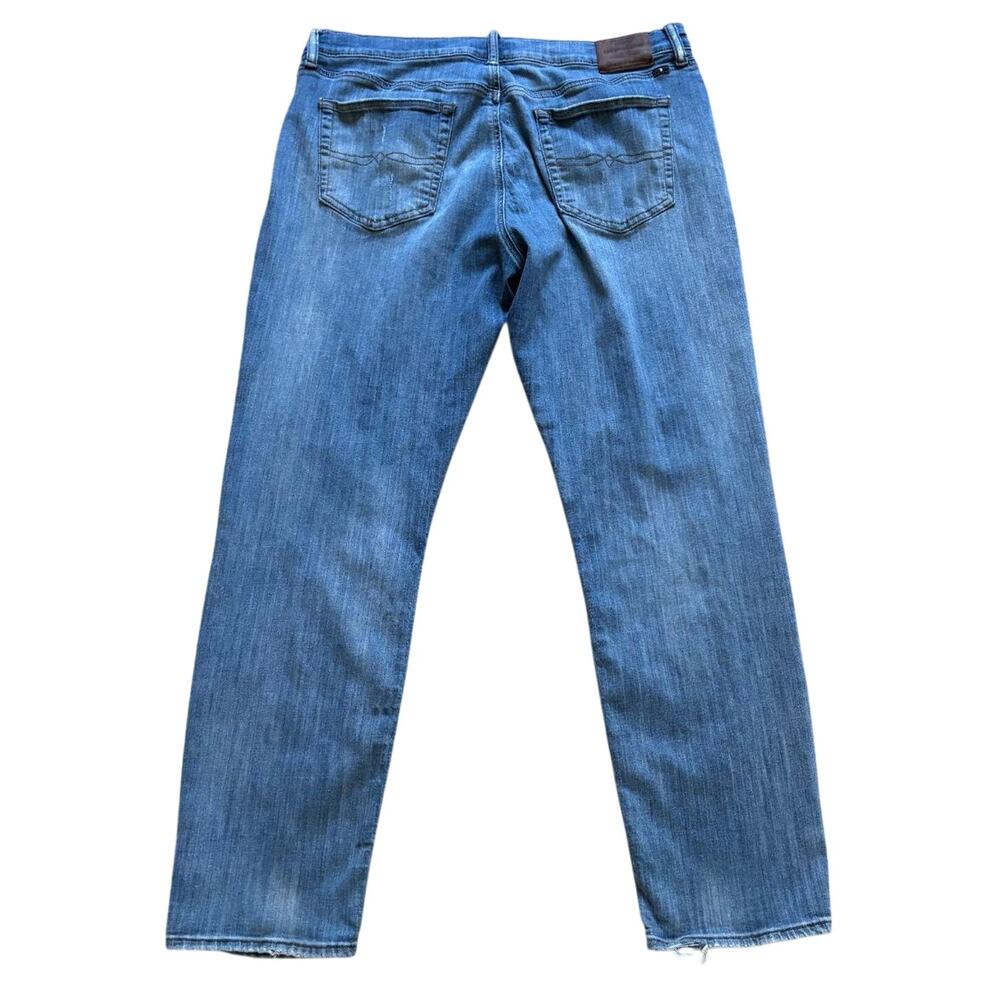 Lucky Brand 121 Slim Straight Jeans Mens 38x32 Blue Light Wash Denim streetwear